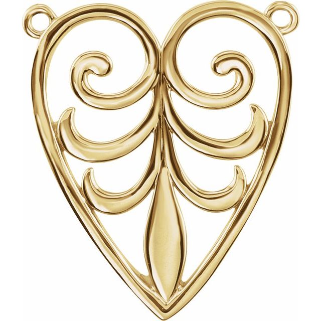 Filigree Heart Necklace Center