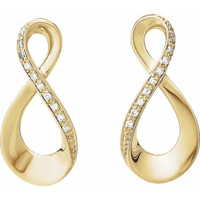 Round .08 CTW Natural Diamond Infinity-Inspired Earrings