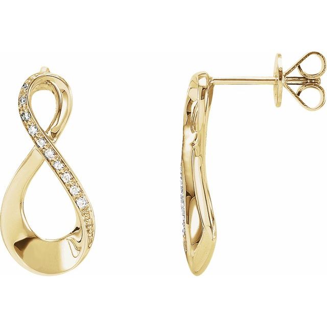 Round .08 CTW Natural Diamond Infinity-Inspired Earrings