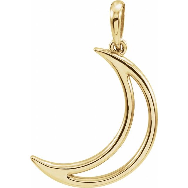 25.7x4.7mm Crescent Moon Pendant