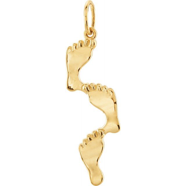28x7mm Footprints Pendant