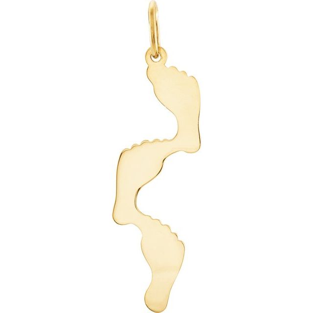 28x7mm Footprints Pendant