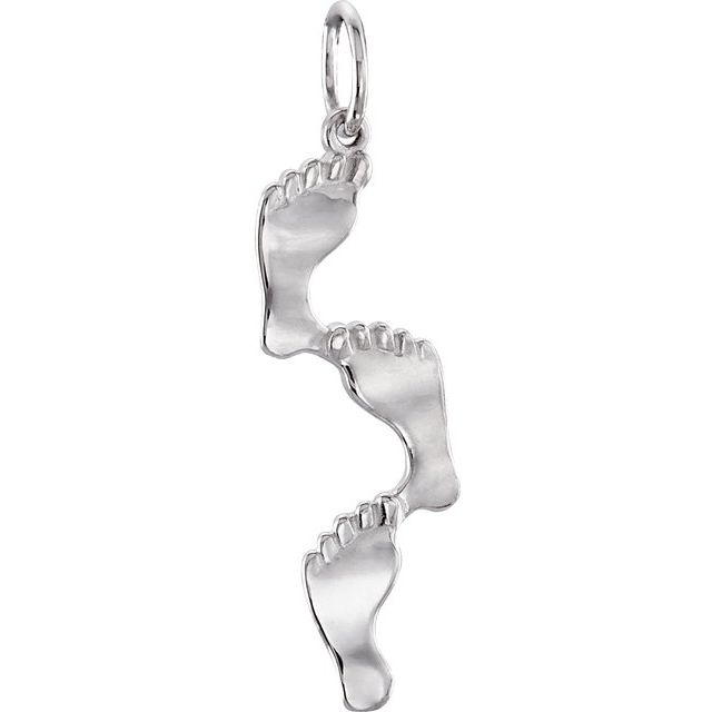 28x7mm Footprints Pendant