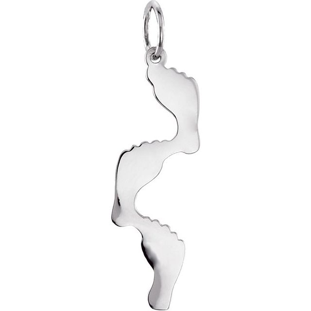28x7mm Footprints Pendant
