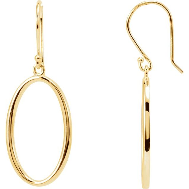 Oval Dangle Earrings