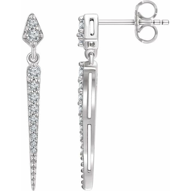 Round 1/4 CTW Natural Diamond Spike Earrings