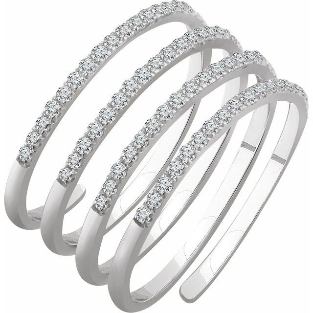 Round 1/2 CTW Natural Diamond Spiral Ring