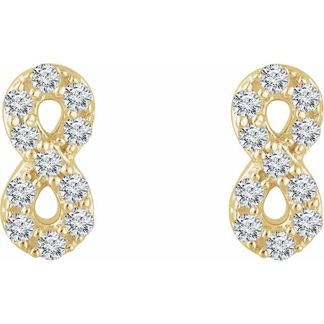 Round 1/6 CTW Natural Diamond Infinity Earrings
