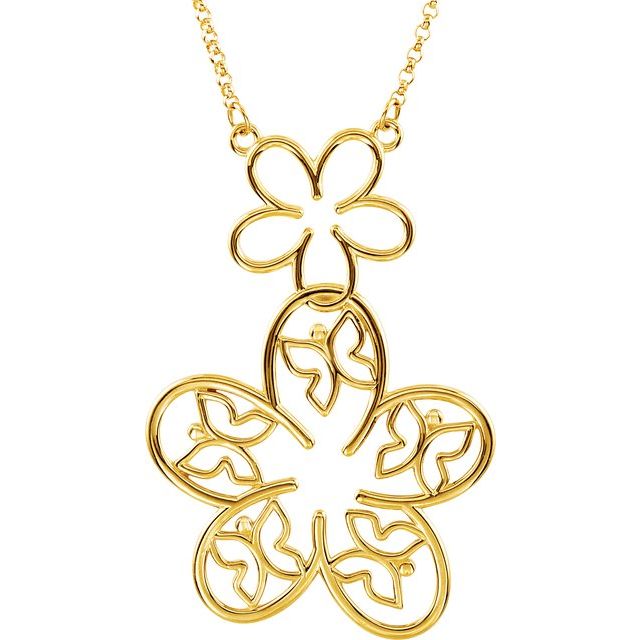 Flower & Butterfly Necklace Center