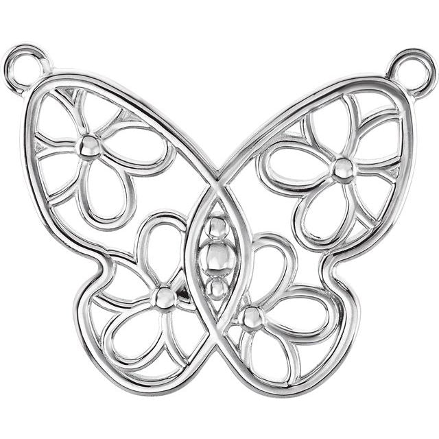 Butterfly & Floral Necklace Center