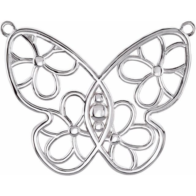 Butterfly & Floral Necklace Center