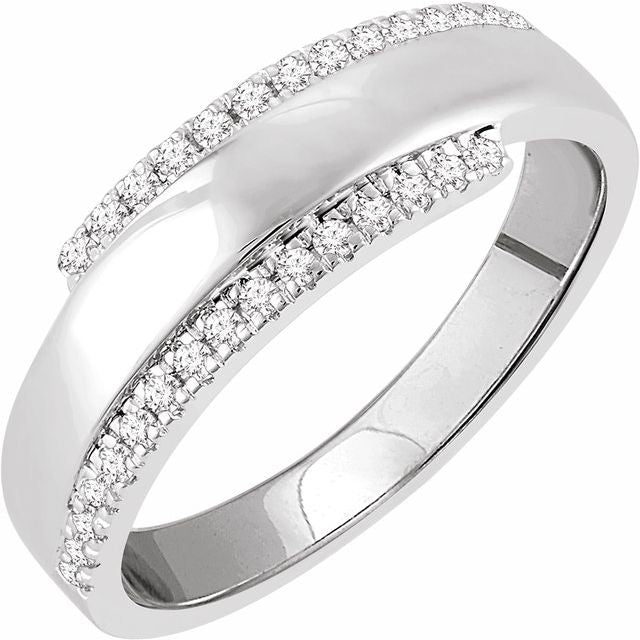 1/5 CTW Natural Diamond Bypass Ring