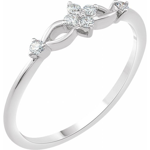 1/10 CTW Natural Diamond Promise Ring