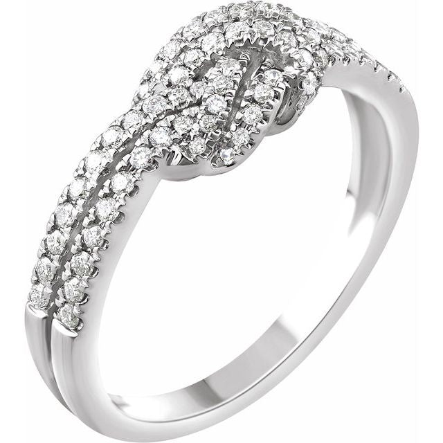 1/3 CTW Natural Diamond Knot Ring