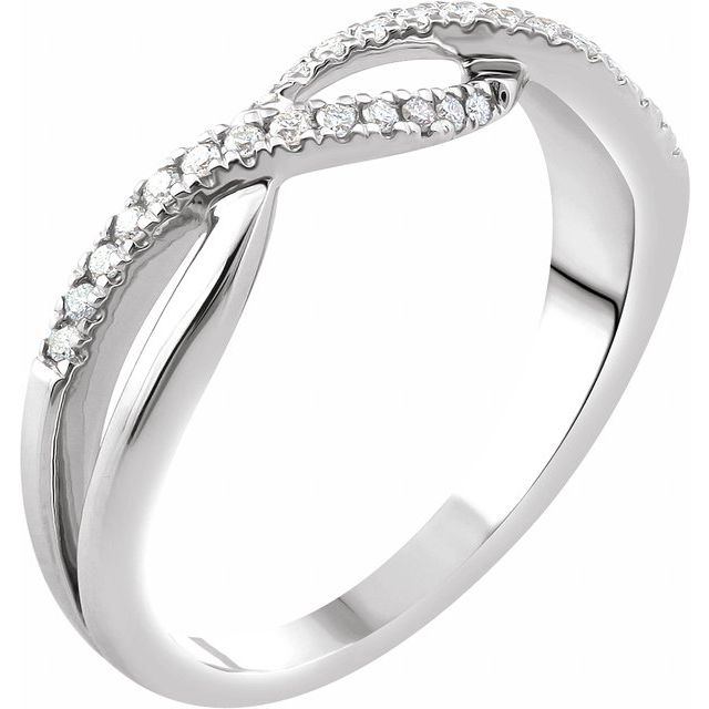 1/6 CTW Natural Diamond Criss-Cross Ring