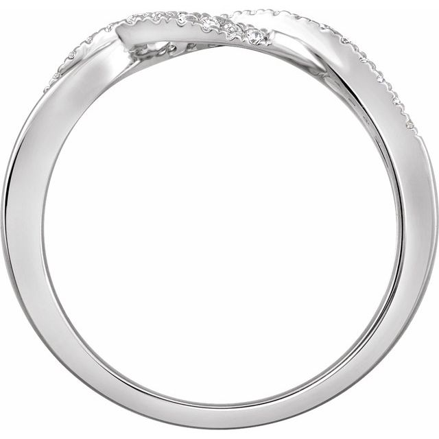 1/6 CTW Natural Diamond Criss-Cross Ring