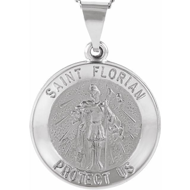 18mm Round Hollow St. Florian Medal