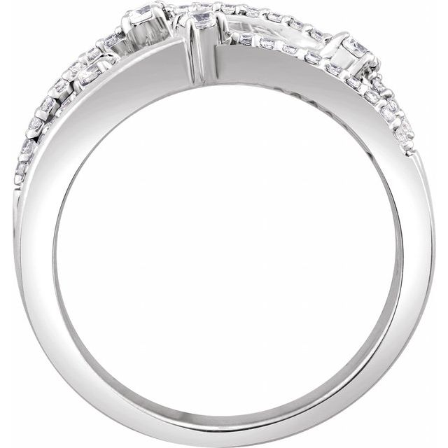 1/3 CTW Natural Diamond Criss-Cross Ring