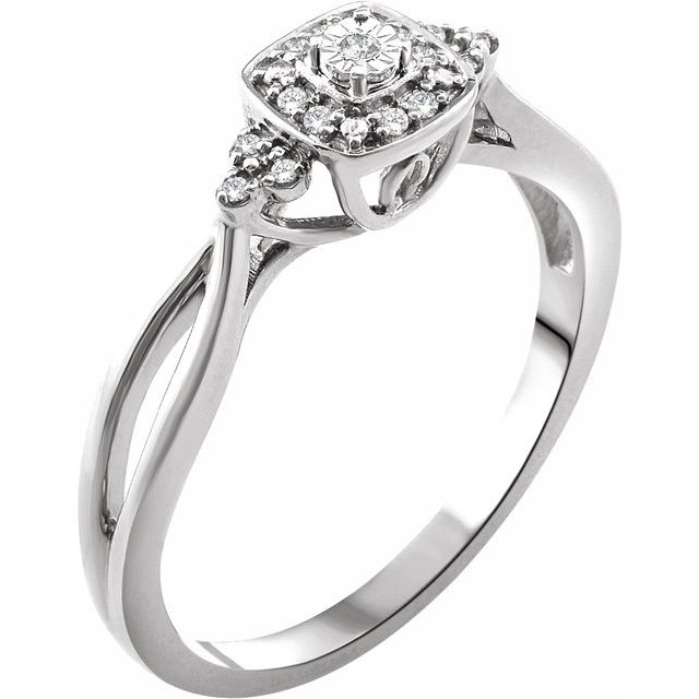 .05 CTW Natural Diamond Promise Ring