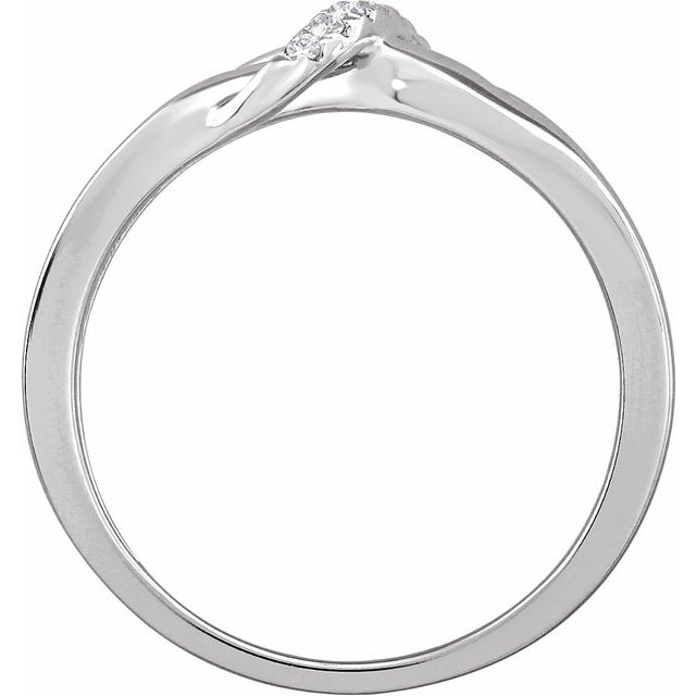 .05 CTW Natural Diamond Negative Space Ring