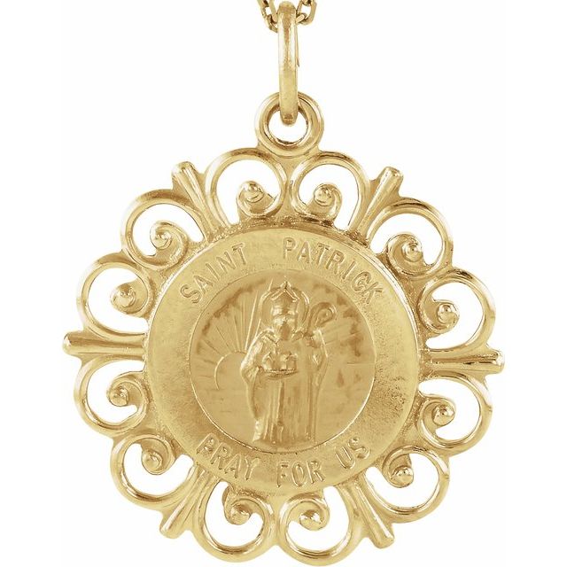 18mm Round St. Patrick Medal