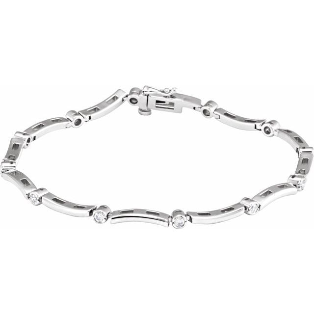 Round 1/2 CTW Natural Diamond Line 7 1/4" Bracelet