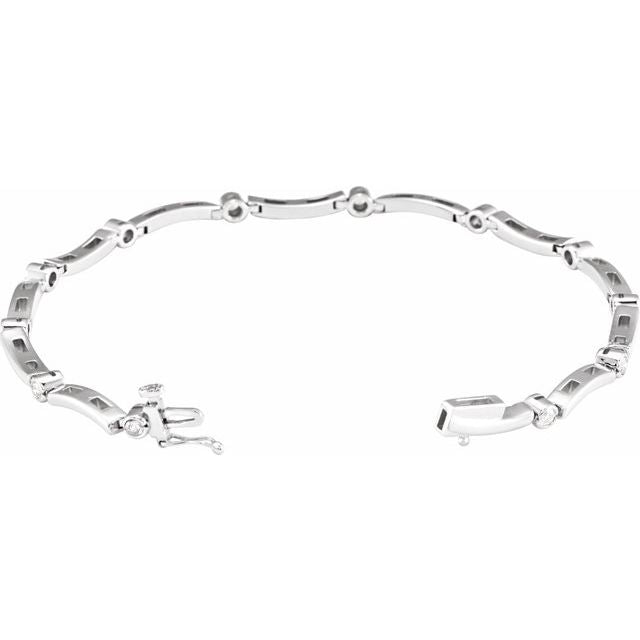 Round 1/2 CTW Natural Diamond Line 7 1/4" Bracelet