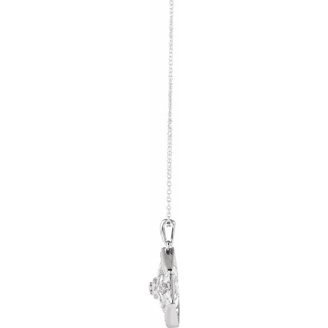 1/10 CTW Natural Diamond Filigree Necklace