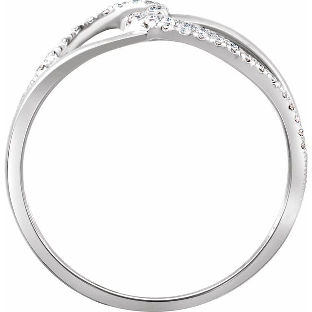 1/8 CTW Natural Diamond Negative Space Ring