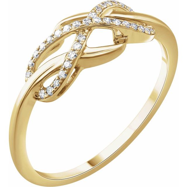 1/10 CTW Natural Diamond Infinity-Inspired Ring