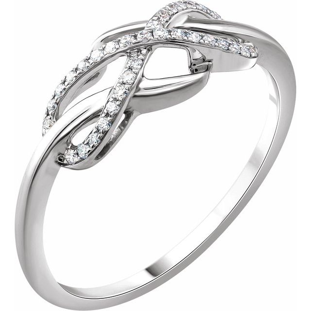 1/10 CTW Natural Diamond Infinity-Inspired Ring