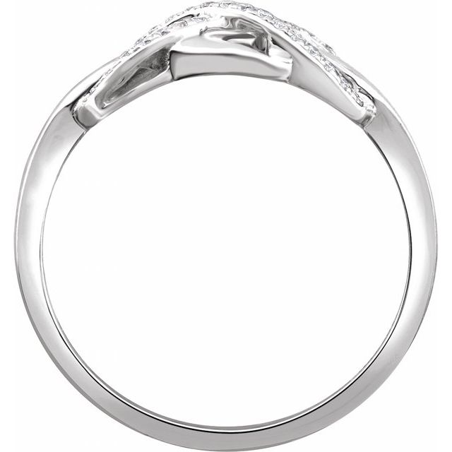 1/10 CTW Natural Diamond Infinity-Inspired Ring