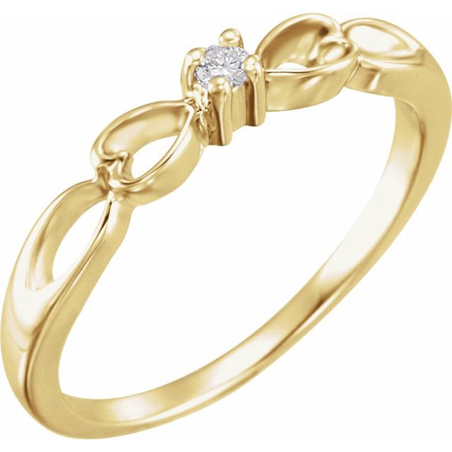 .03 CT Natural Diamond Heart Ring