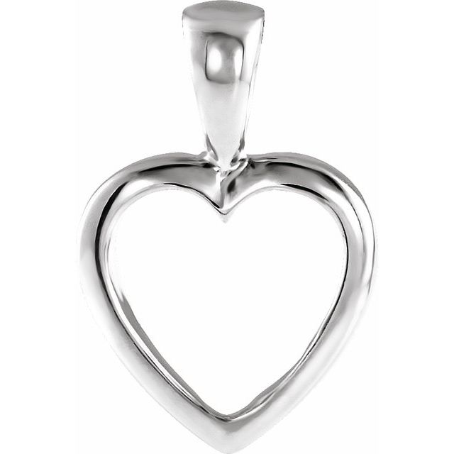 15x10mm Open Heart Pendant