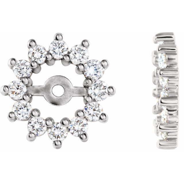 3/8 CTW Diamond Earring Jackets with 4.2mm ID