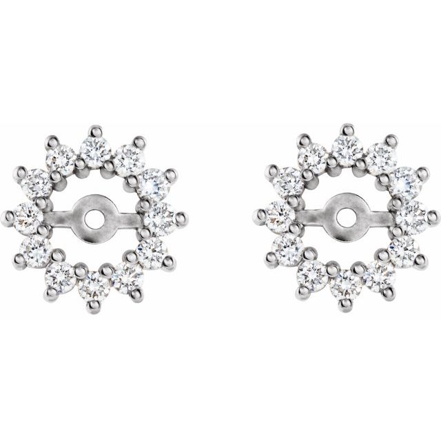 3/8 CTW Diamond Earring Jackets with 4.2mm ID