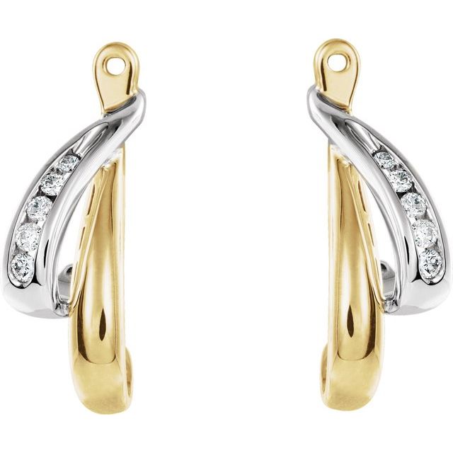 1/6 CTW Natural Diamond Earring Jackets