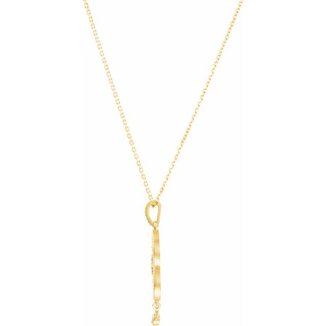 Round .08 CTW Natural Diamond Granulated Necklace