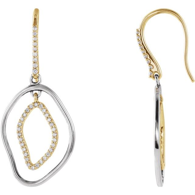 Round 3/8 CTW Natural Diamond Dangle Earrings