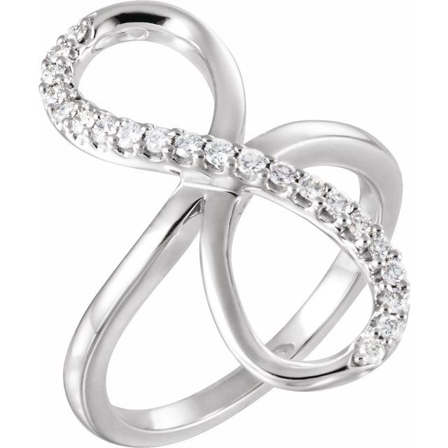 1/4 CTW Natural Diamond Infinity-Inspired Ring
