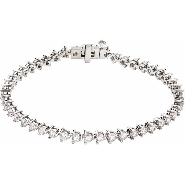 Round 4 3/4 CTW Lab-Grown Diamond Line 7 1/4" Bracelet