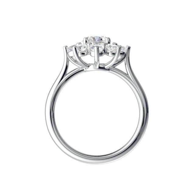 1 3/4 CTW Natural Diamond Cluster Ring
