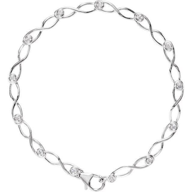 1/8 CTW Natural Diamond Link Bracelet