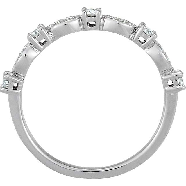 1/5 CTW Natural Diamond Stackable Ring