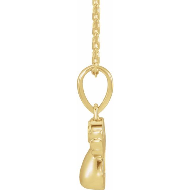 .03 CT Natural Diamond Youth Angel 15" Necklace