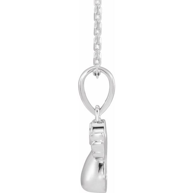 .03 CT Natural Diamond Youth Angel 15" Necklace