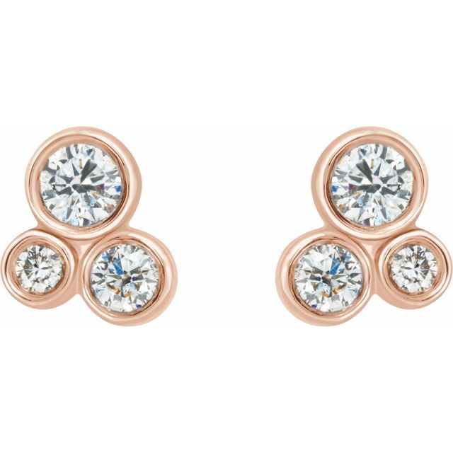 Round 1/5 CTW Natural Diamond Geometric Cluster Earrings