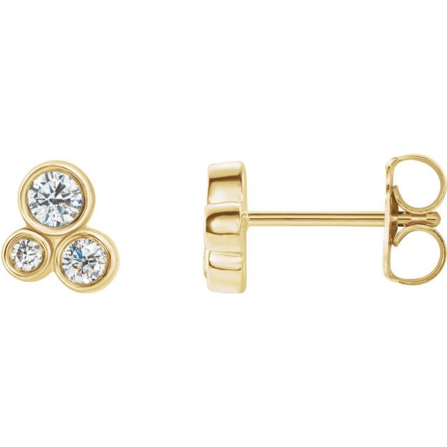 Round 1/5 CTW Natural Diamond Geometric Cluster Earrings