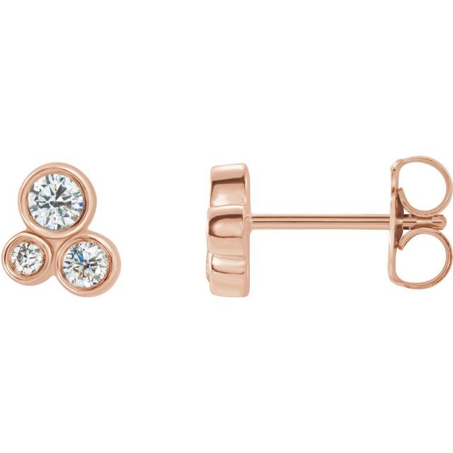 Round 1/5 CTW Natural Diamond Geometric Cluster Earrings