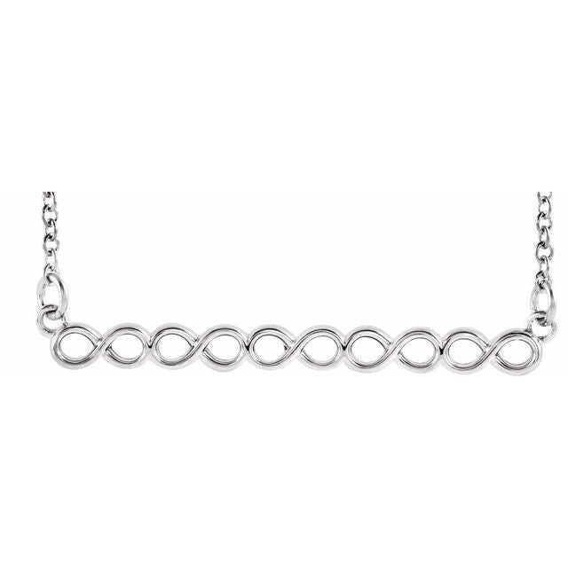 Infinity-Inspired Bar Necklace